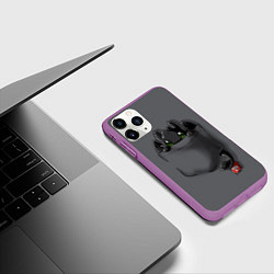 Чехол iPhone 11 Pro матовый Фурия в кармане, цвет: 3D-фиолетовый — фото 2