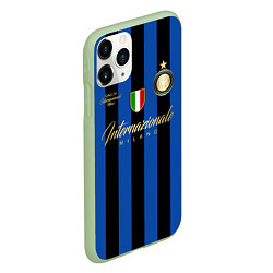 Чехол iPhone 11 Pro матовый Internazionale Milano, цвет: 3D-салатовый — фото 2