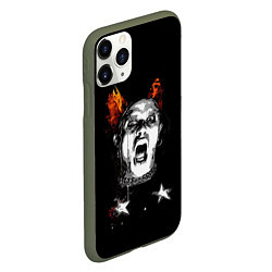 Чехол iPhone 11 Pro матовый The Prodigy: Keith Flint, цвет: 3D-темно-зеленый — фото 2