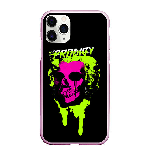 Чехол iPhone 11 Pro матовый The Prodigy: Acid Skull / 3D-Розовый – фото 1