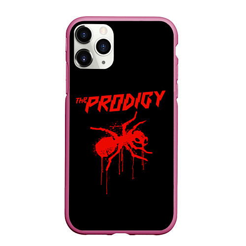 Чехол iPhone 11 Pro матовый The Prodigy: Blooded Ant / 3D-Малиновый – фото 1