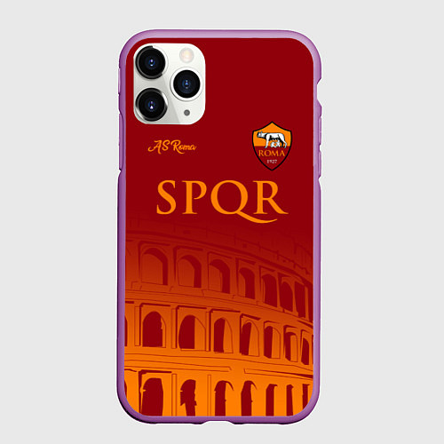 Чехол iPhone 11 Pro матовый Рома клуб / 3D-Фиолетовый – фото 1