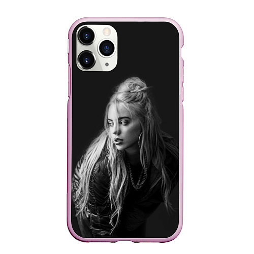 Чехол iPhone 11 Pro матовый Billie Eilish: Black Fashion / 3D-Розовый – фото 1