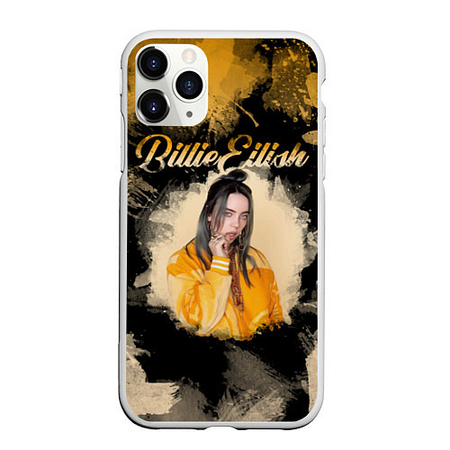 Чехол iPhone 11 Pro матовый Billie Eilish: Aqua / 3D-Белый – фото 1