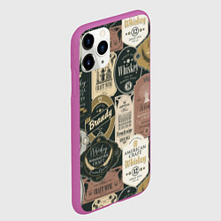 Чехол iPhone 11 Pro матовый Этикетки мира Виски, цвет: 3D-фиолетовый — фото 2