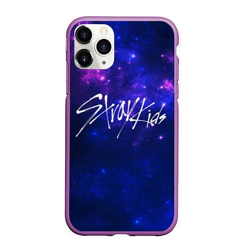 Чехол iPhone 11 Pro матовый Stray Kids / 3D-Фиолетовый – фото 1