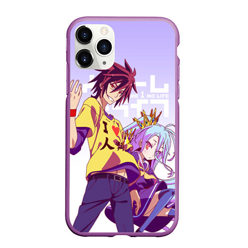 Чехол iPhone 11 Pro матовый No Game No Life / 3D-Фиолетовый – фото 1