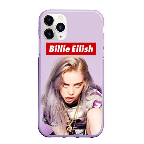 Чехол iPhone 11 Pro матовый Billie Eilish: Bored / 3D-Светло-сиреневый – фото 1