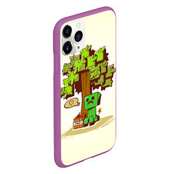 Чехол iPhone 11 Pro матовый Forest Creeper, цвет: 3D-фиолетовый — фото 2