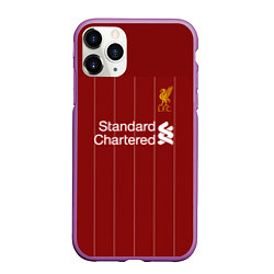 Чехол iPhone 11 Pro матовый Virgil van Dijk 19-20 форма, цвет: 3D-фиолетовый