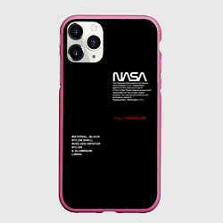 Чехол iPhone 11 Pro матовый NASA, цвет: 3D-малиновый