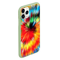 Чехол iPhone 11 Pro матовый Абстракция разноцветная и яркая, цвет: 3D-салатовый — фото 2