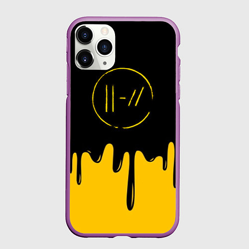 Чехол iPhone 11 Pro матовый 21 Pilots: Liquid Paint / 3D-Фиолетовый – фото 1