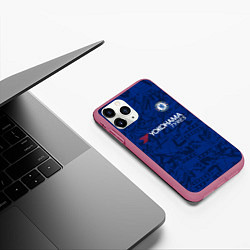 Чехол iPhone 11 Pro матовый Chelsea home 19-20, цвет: 3D-малиновый — фото 2