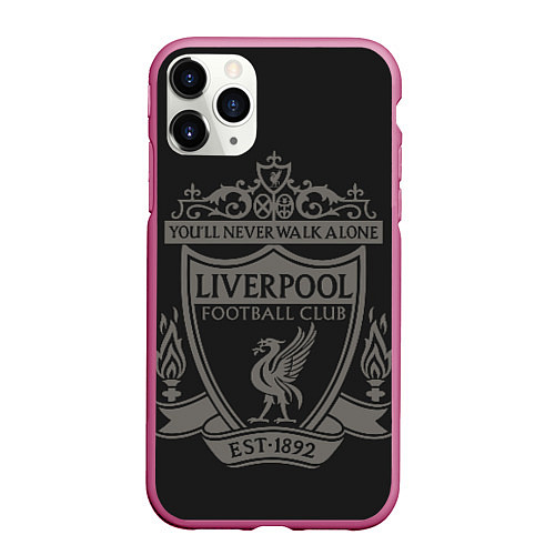 Чехол iPhone 11 Pro матовый Liverpool - Classic Est 1892 / 3D-Малиновый – фото 1