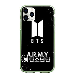 Чехол iPhone 11 Pro матовый BTS ARMY, цвет: 3D-салатовый