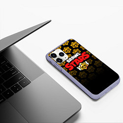 Чехол iPhone 11 Pro матовый Brawl Stars, цвет: 3D-светло-сиреневый — фото 2