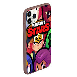 Чехол iPhone 11 Pro матовый Brawl Stars: Heroes, цвет: 3D-коричневый — фото 2