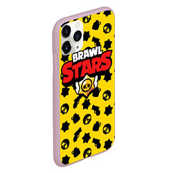 Чехол iPhone 11 Pro матовый Brawl Stars: Yellow & Black, цвет: 3D-розовый — фото 2