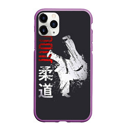 Чехол iPhone 11 Pro матовый Judo Warrior, цвет: 3D-фиолетовый