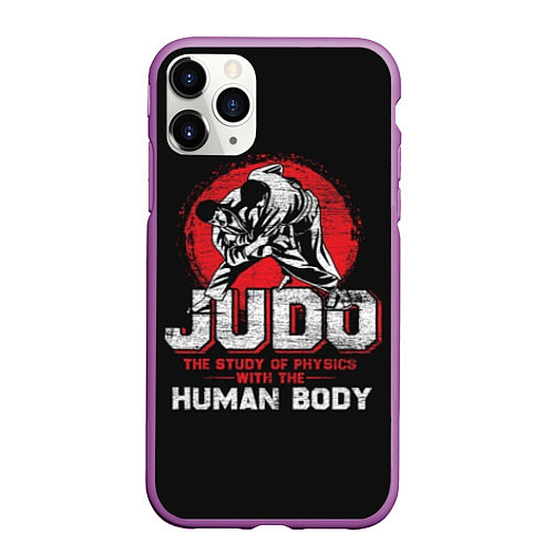 Чехол iPhone 11 Pro матовый Judo: Human Body / 3D-Фиолетовый – фото 1