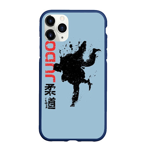 Чехол iPhone 11 Pro матовый Judo / 3D-Тёмно-синий – фото 1