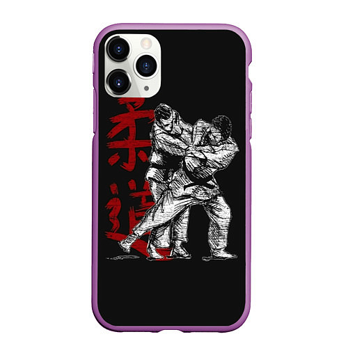 Чехол iPhone 11 Pro матовый Judo / 3D-Фиолетовый – фото 1