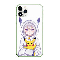 Чехол iPhone 11 Pro матовый My Pika, цвет: 3D-салатовый