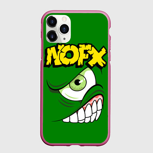 Чехол iPhone 11 Pro матовый NOFX Face / 3D-Малиновый – фото 1