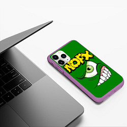 Чехол iPhone 11 Pro матовый NOFX Face, цвет: 3D-фиолетовый — фото 2