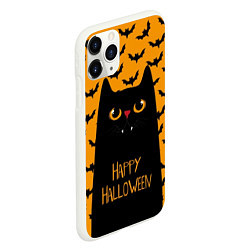 Чехол iPhone 11 Pro матовый Happy Halloween, цвет: 3D-белый — фото 2