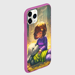 Чехол iPhone 11 Pro матовый Фриск и Азриэль, цвет: 3D-фиолетовый — фото 2
