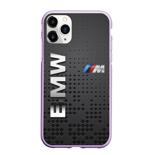 Чехол iPhone 11 Pro матовый BMW / 3D-Сиреневый – фото 1