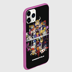 Чехол iPhone 11 Pro матовый Undertale, цвет: 3D-фиолетовый — фото 2