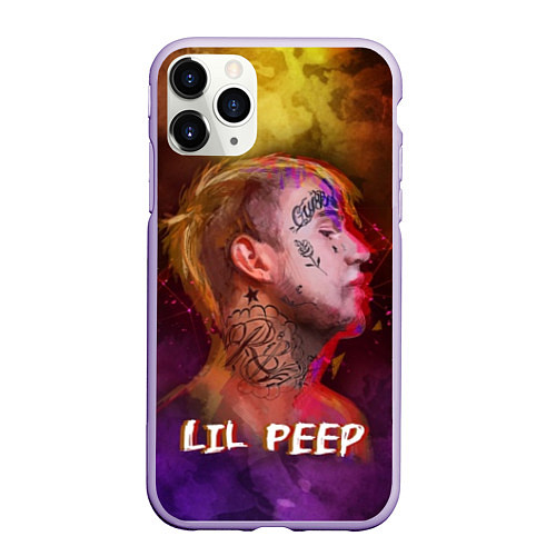 Чехол iPhone 11 Pro матовый Lil Peep ART / 3D-Светло-сиреневый – фото 1