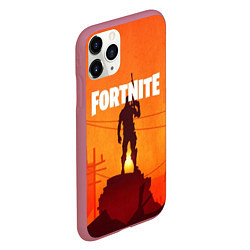 Чехол iPhone 11 Pro матовый Fortnite, цвет: 3D-малиновый — фото 2