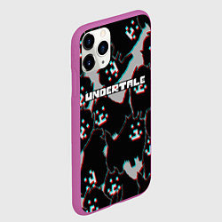 Чехол iPhone 11 Pro матовый Undertale, цвет: 3D-фиолетовый — фото 2