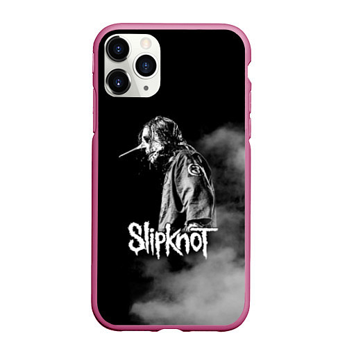 Чехол iPhone 11 Pro матовый Slipknot: Shadow Smoke / 3D-Малиновый – фото 1