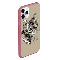 Чехол iPhone 11 Pro матовый Best friend, цвет: 3D-малиновый — фото 2