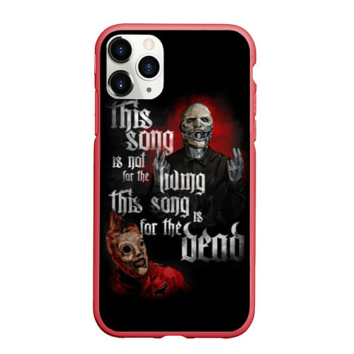 Чехол iPhone 11 Pro матовый Slipknot: This Song / 3D-Красный – фото 1