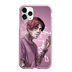 Чехол iPhone 11 Pro матовый Lil Peep, цвет: 3D-розовый