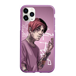 Чехол iPhone 11 Pro матовый Lil Peep, цвет: 3D-фиолетовый