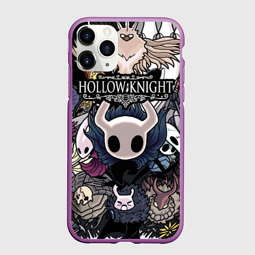 Чехол iPhone 11 Pro матовый Hollow Knight / 3D-Фиолетовый – фото 1