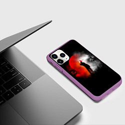 Чехол iPhone 11 Pro матовый Лед и огонь Ice and Fire, цвет: 3D-фиолетовый — фото 2