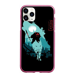 Чехол iPhone 11 Pro матовый Princess Mononoke, цвет: 3D-малиновый