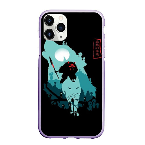 Чехол iPhone 11 Pro матовый Princess Mononoke / 3D-Светло-сиреневый – фото 1