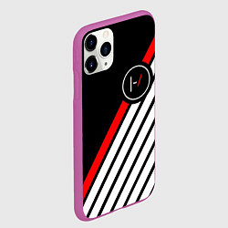Чехол iPhone 11 Pro матовый 21 Pilots: Black Logo, цвет: 3D-фиолетовый — фото 2