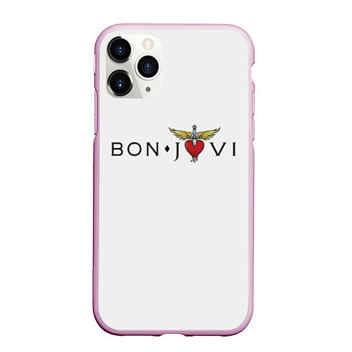Чехол iPhone 11 Pro матовый Bon Jovi / 3D-Розовый – фото 1