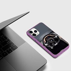 Чехол iPhone 11 Pro матовый BMW - salon, цвет: 3D-фиолетовый — фото 2