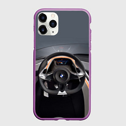 Чехол iPhone 11 Pro матовый BMW - salon, цвет: 3D-фиолетовый